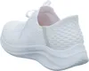 A white Skechers slip-on shoe is shown from a side-rear angle against a white background. Produktbild-Vorschau