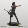 A statue of Johnny Silverhand from Cyberpunk 2077, holding a guitar and a gun, on a display base. Náhled obrázku produktu