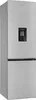 A silver refrigerator with a black water dispenser on the door. Produktbild-Vorschau