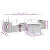 Design 5-tlg. Garten-Sofagarnitur mit Kissen Schwarz Poly Produktbild-Vorschau 3