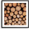 Gerahmtes Poster - Schwarzer Rahmen - Holz Baumstämme Produktbild-Vorschau 1