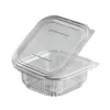50x Rechteckbecher klar mit Deckel 250 ml (PET) Produktbild-Vorschau 1