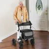 COSTWAY Rollator faltbar, 2in1 Rollstuhl & Reiserollator Produktbild-Vorschau 2