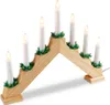 Weihnachtsdekoration LED Kerzenhalter 7 Kerzen natur Produktbild-Vorschau 12