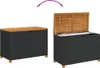 vidaXL Gartentruhe Schwarz 110x55x63 cm Poly Rattan Produktbild-Vorschau 6