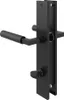 Schwarz matte Baustil Langschildgarnitur BB PZ WC Produktbild-Vorschau 1