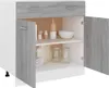 vidaXL Unterschrank mit Schublade Grau Sonoma 80x46x81,5 cm Produktbild-Vorschau 3