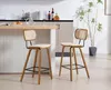 2er Set Barhocker Rattan Barstuhl mit Lehne Thekenhocker Produktbild-Vorschau 6