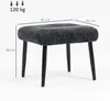 HOMCOM Sitzhocker Hocker mit weichem Sitzkissen Stahlbeinen Produktbild-Vorschau 3