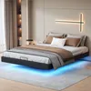 CDGlobal letto imbottito con LED, letto a molle idrauliche Anteprima dell’immagine prodotto 8