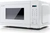 A white Sharp microwave oven is shown from a three-quarter front angle against a white background. Produktbild-Vorschau