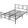 COSTWAY Lit métallique Cadre de lit pour matelas de 200 x Voir les images du produit 1