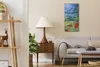 Küche Wohnzimmer Wand Leinwand Uhr 30x60 Malerei Wiese Produktbild-Vorschau 3