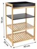 Tendance opbergkast - Hout / Zwart - 4 planken - 70 x 43 x Productafbeelding-voorbeeld 3