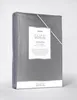A folded grey duvet cover is presented on a light grey background. Náhled obrázku produktu