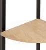 Eckregal mit 5 Böden Hellbraun und Schwarz 45,5x31,5x180 cm Produktbild-Vorschau 7