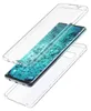 A clear phone case is shown layered over a phone with a water droplet wallpaper. Produktbild-Vorschau