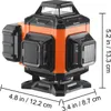 A 3D laser level tool with dimensions indicated. Náhled obrázku produktu