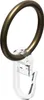 A close-up of a curtain ring with a hook attached. Produktbild-Vorschau