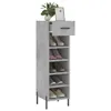 The Living Store Schuhschrank Betongrau 30x35x105 cm Produktbild-Vorschau 4