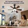 Ventilateur de Plafond E27 avec Lumière & Haut-Parleur Voir les images du produit 13