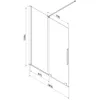 Mexen Velar 2-Flügel-Badewannenwand Regulierbare 180 x 150 Produktbild-Vorschau 5