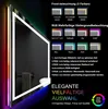 AICA Badspiegel mit RGB-Beleuchtung 100x90cm Beschlagfrei 3 Produktbild-Vorschau 5