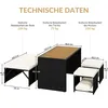Yaheetech 2-in-1 Gartenmöbel Set aus Polyrattan, inkl. Sofa Produktbild-Vorschau 4