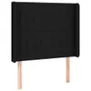 The Living Store Kopfteil mit Ohren Schwarz 103x16x118/128 Produktbild-Vorschau 2