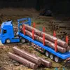 Ciężarówka do transportu drewna Metal Huina 1:50 Czerwony Podgląd zdjęcia produktu 3