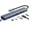 Q18C 7-in-1 USB-C Adapter Hub – HDMI 4K, USB 3.0, USB-C PD Produktbild-Vorschau 1