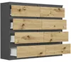 Komoda 120 cm 8 zásuvek skříňka FRAMIRE R-120-S8 antracit Náhled obrázku produktu 6