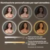 S'AFIELINA Specchio da bagno LED Rotondo 80cm, touch, Anteprima dell’immagine prodotto 5