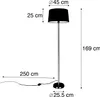 Moderne Stehlampe Stahl mit Schwarzem Schirm 45 cm Simplo Produktbild-Vorschau 4