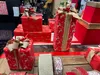 Geschenkpapier Hirsch kariert 70cm x 2m Rolle Rot / Gold Produktbild-Vorschau 3