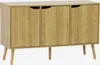 sweeek - Sideboard 3 Türen und 3 Einlegeböden, 120 cm - Produktbild-Vorschau 1