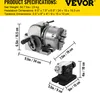 Product specifications and dimensions for a VEVOR rotary table and tailstock. Produktbild-Vorschau