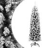 vidaXL Künstlicher Weihnachtsbaum Schlank mit Schnee Grün Produktbild-Vorschau 6