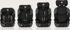 Four car seats are shown side-by-side, each appearing to be a different size or configuration of the same model. Produktbild-Vorschau