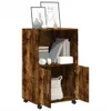 A wooden cabinet with two shelves and two doors, displayed against a white background. Decorative items and books are placed on the top shelf, and a basket is in the bottom compartment. Náhled obrázku produktu