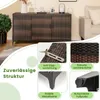 Ratanová skrinka na terasu COSTWAY 318 L, 3-dverový úložný Náhľad obrázku produktu 2