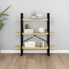 vidaXL Bücherregal 3 Böden 100x30x105 cm Massivholz Kiefer Produktbild-Vorschau 4