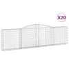 Gabionen mit Hochbogen 20Stk. 400x30x100/120cm Verzinktes Produktbild-Vorschau 2