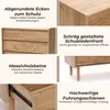Kommode Holz mit 3 Schubladen & abgeschrägten Fronten | B Produktbild-Vorschau 3