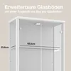 K-Möbel Glasvitrine stehend in Weiss (176x67x33 cm) mit 4 Produktbild-Vorschau 5