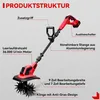 Akku-Motorhacke Gartenfräse 360 U/min Akku Bodenhacke mit Produktbild-Vorschau 9