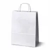 Sac en papier écologique blanc, sac de courses avec Voir les images du produit 1