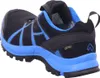 A side view of a black and blue athletic shoe. Náhľad obrázku produktu