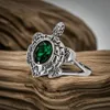 Ring Schildkröte Edelstahl mit grünem Zirkonia 56 (17.8 mm Produktbild-Vorschau 3