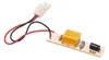 A circuit board with a white connector and red and black wires, attached to a white circuit board with electronic components. Náhľad obrázku produktu